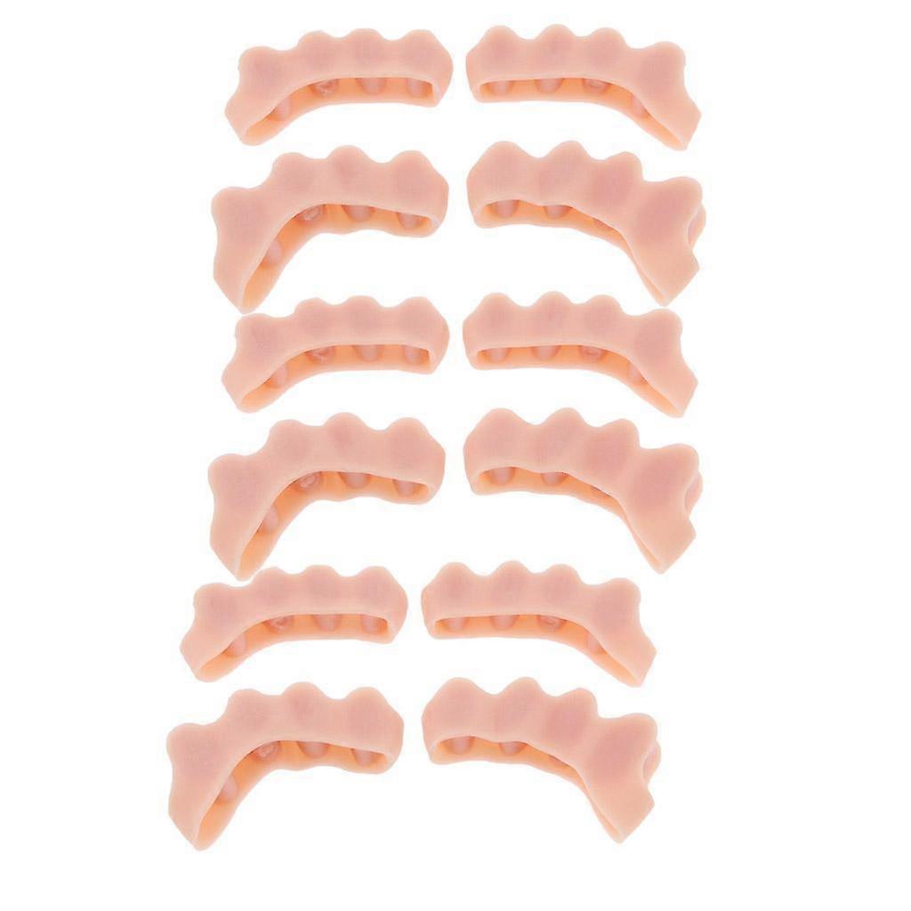 6 Pair Silicone Toe Stretcher Toe Separator for Fighting Bunions,Hammer Toes