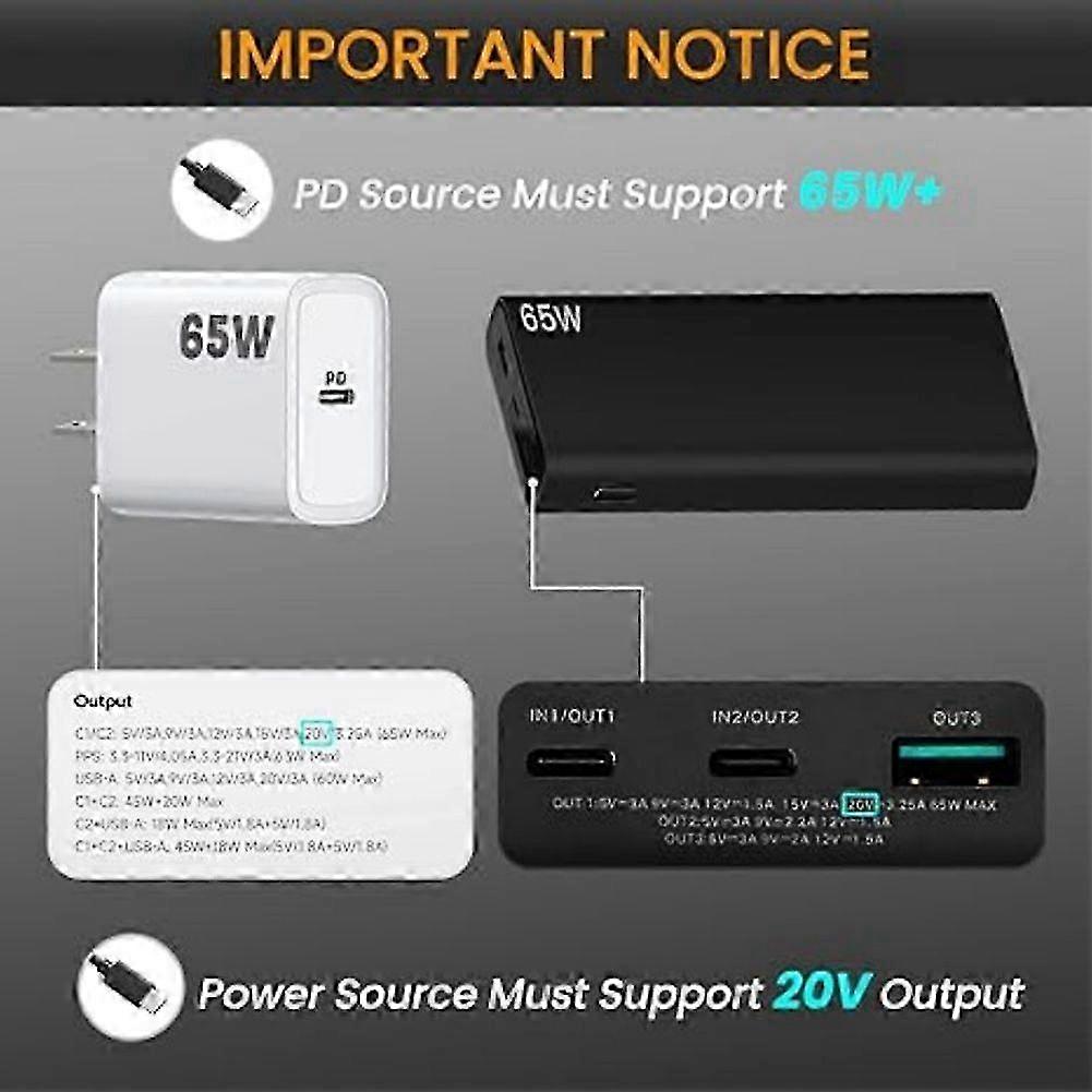 For Space-X Mini USB C to DC Cable Overload Short Circuit Protection MINI Type-C to DC Cable 3Meter/9.8ft