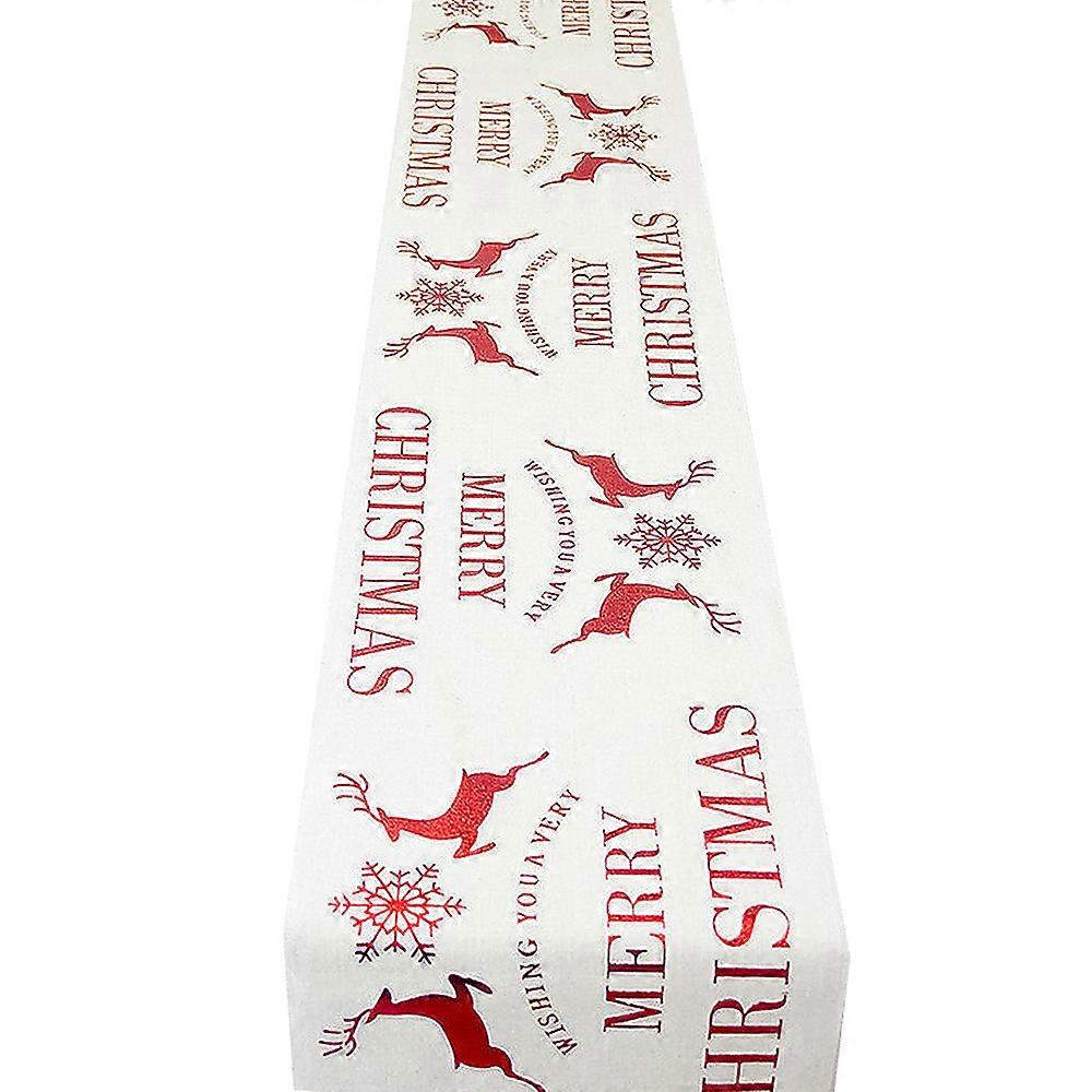 Linen Christmas Table Runner To Decorate The Christmas Table (270*28Cm) Printed Rectangular Tablecloth
