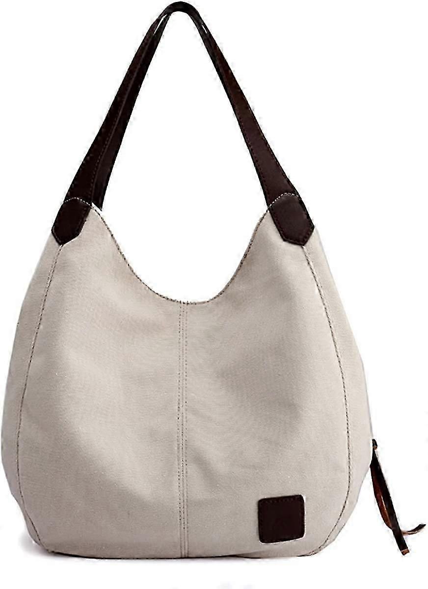 unbrand Fashion Womens Multi-pocket Cotton Canvas Handbags Shoulder Bags Totes Purses