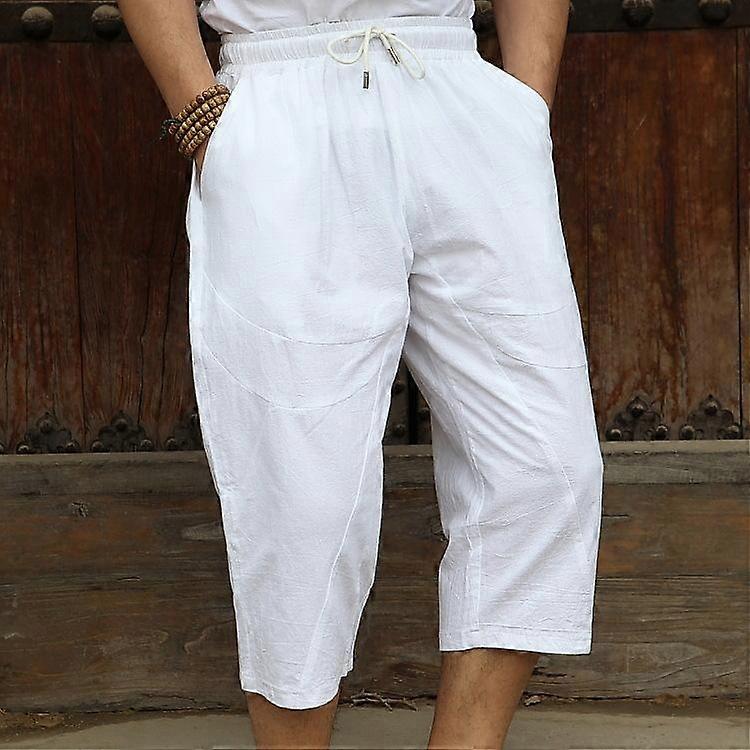 Pants Large Size Summer Men's Cotton Tall Big Sizes Wide Leg Linen Pant Oversized Jogger Trousers Male Plus Size Loose Pants Men