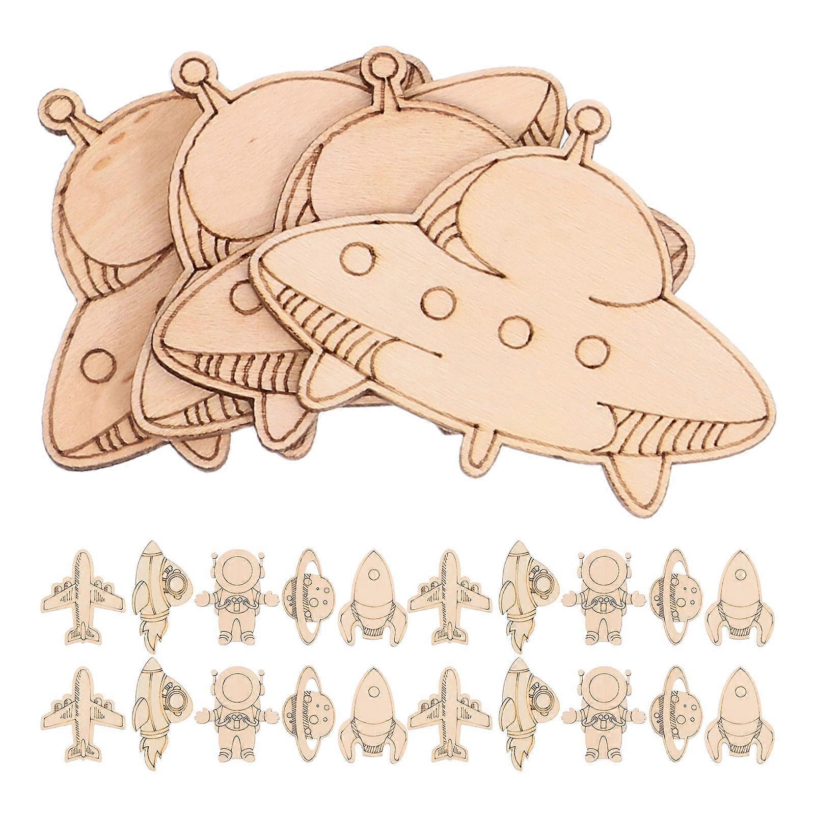 Versatile Wooden Decor, Astronaut Pieces for Customizing Rooms and Toys