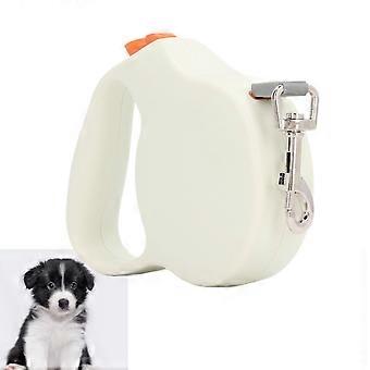 Retractable Dog Leash Multipurpose Automatic Adjustable Pet Traction Rope for Outdoor Walking Camping Travel 9.8ft White 