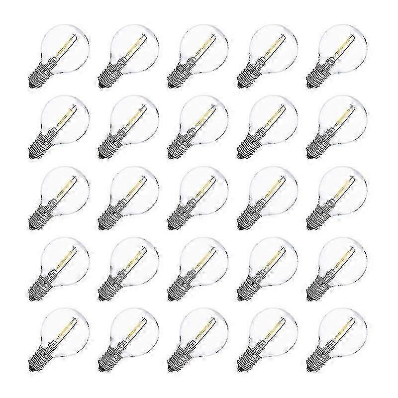 25pcs Led G40 E12 Replacement Bulbs 0.6w 2700k Led Filament Light