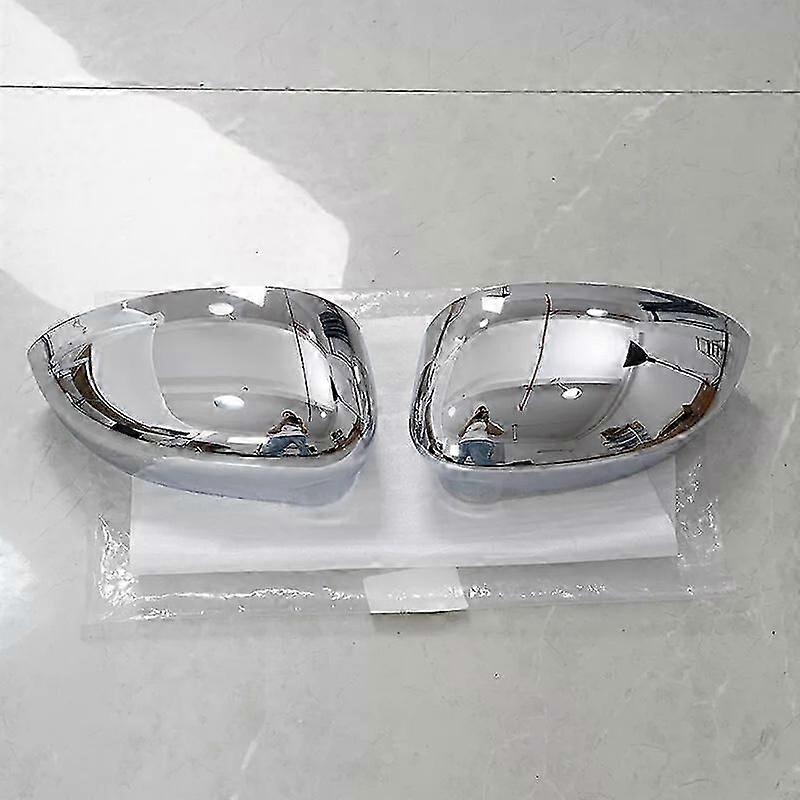 フィアット500 2007-2023左+右ドアウィングミラーカバーキャップクロームのペア