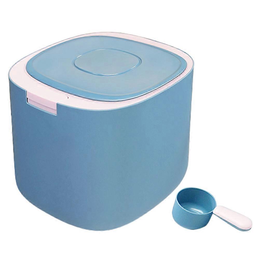 Sealed Pet Food Organizer Large Capacity Home Organization 28X25X23.5cm Blue 1Pack