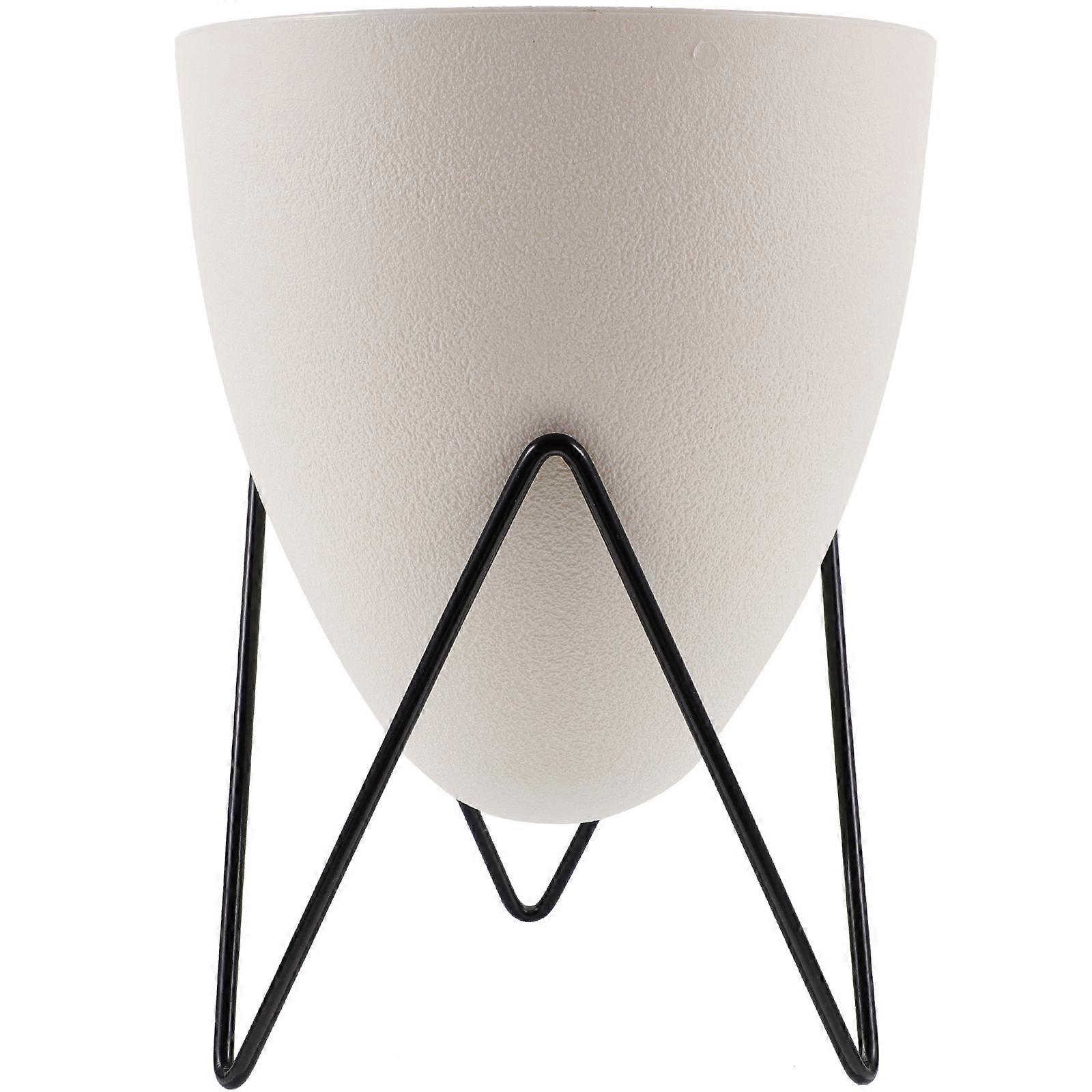 Hydroponic Pots Decorative Flowerpot for Home Decor White Color Plastic Material Water Saving Function 1Pcs