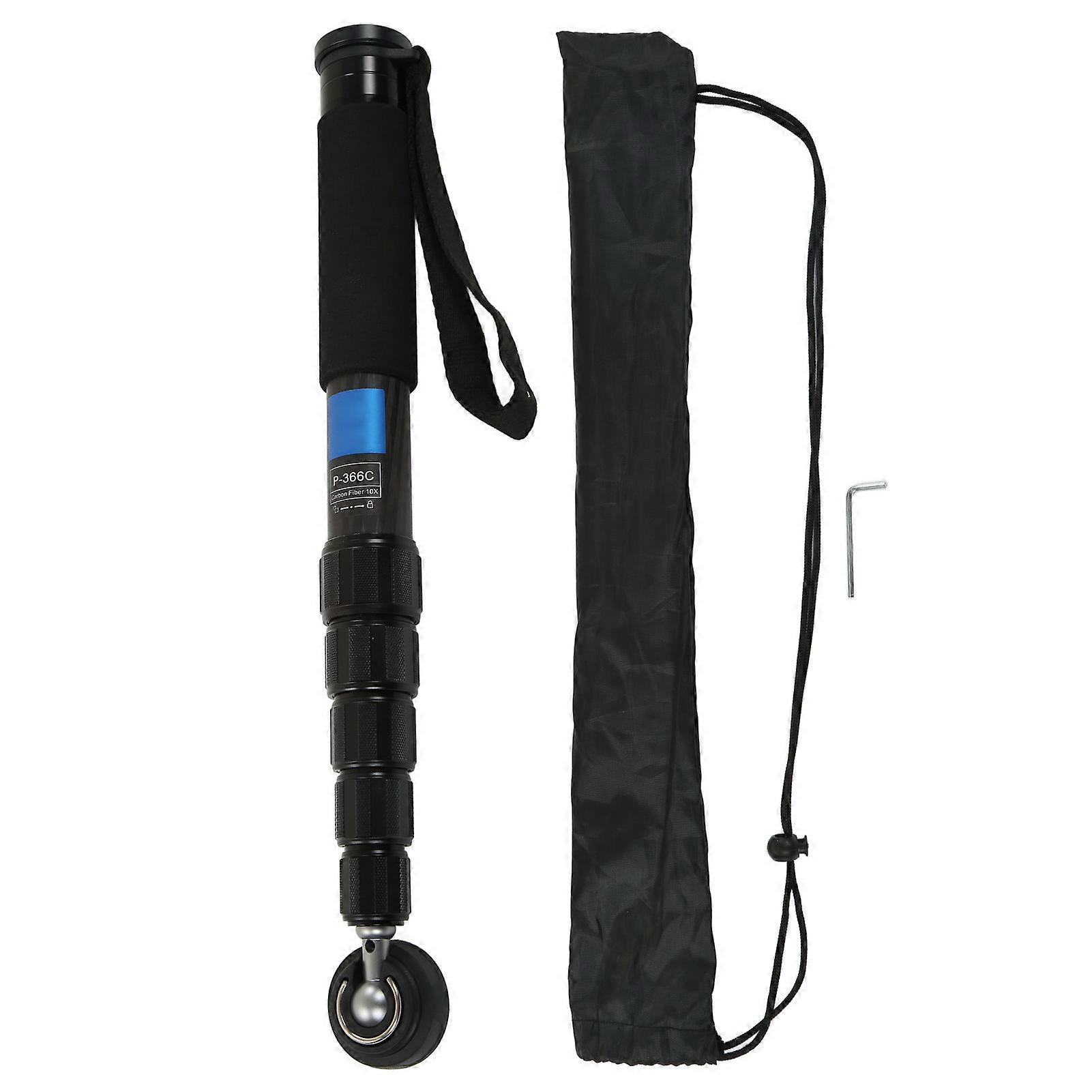 Extendable Carbon Fiber Telescopic Camera Monopod with 6 Sections and Dual Screw Interfaces