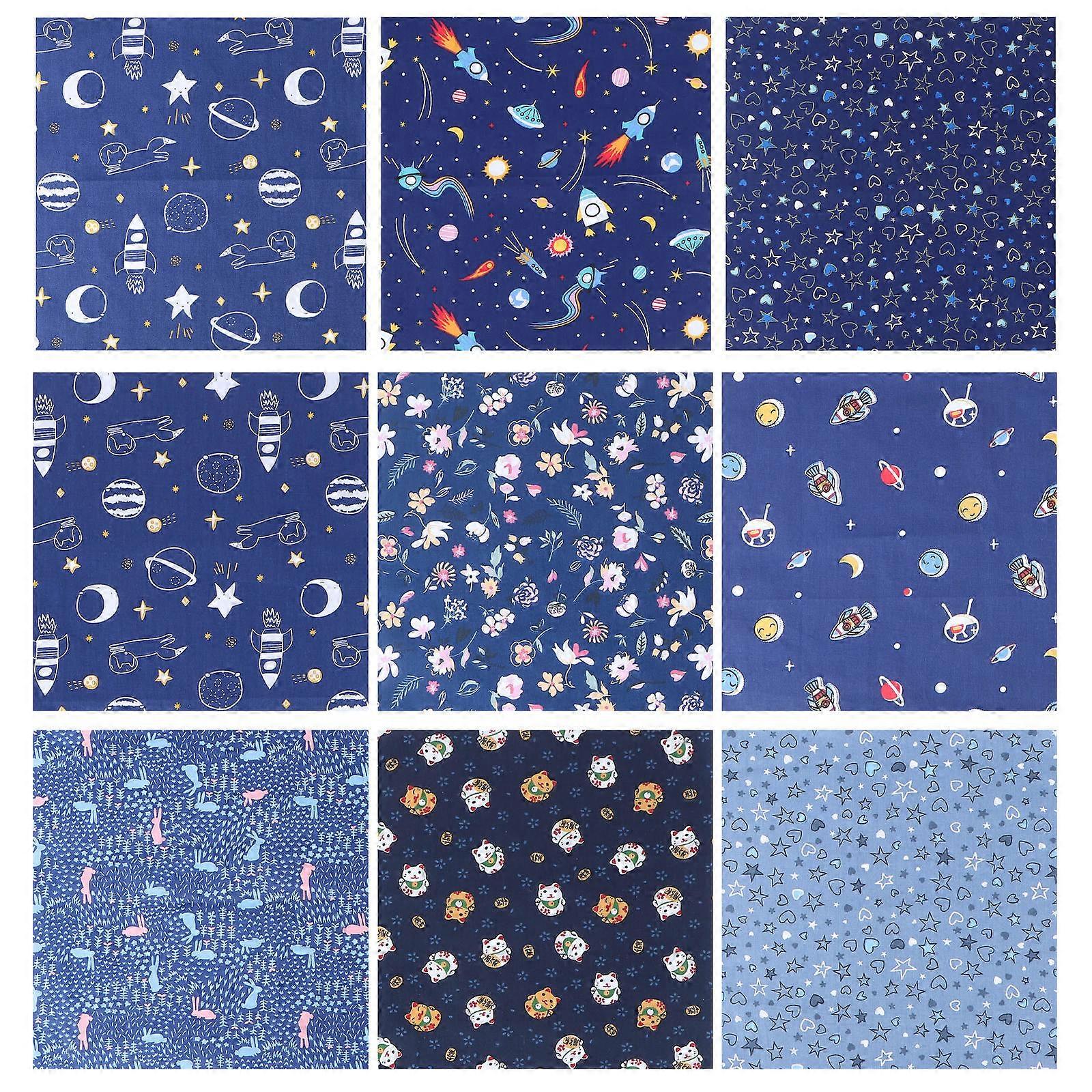 Craft Making Fabric Sheet Square Diy Fabric Cloth Blue 25X25CM Durable
