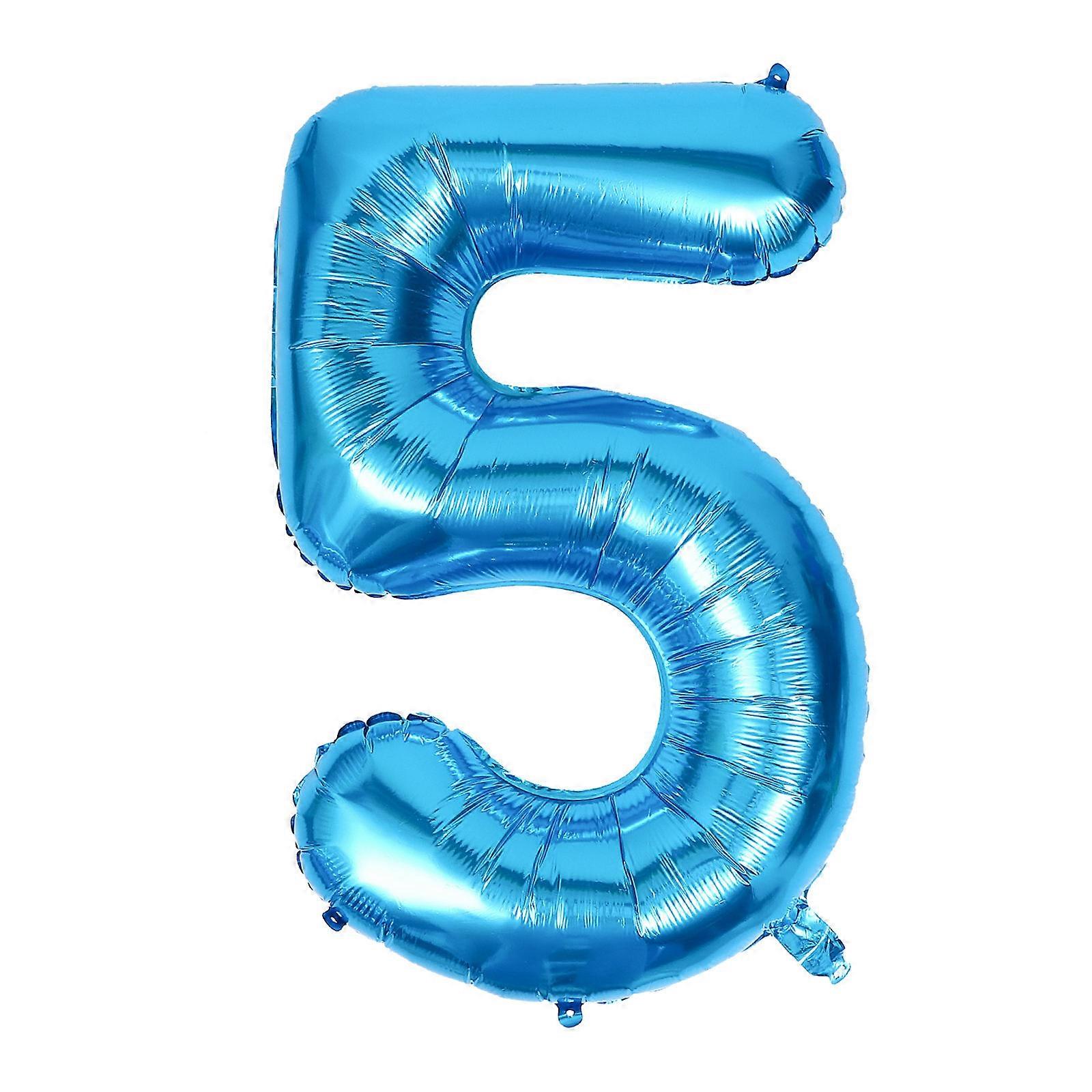 Foil Number Balloon Decorative Blue 99x46.5cm Square Creative Design For New Year Party Atmosphere Creation 1Pack