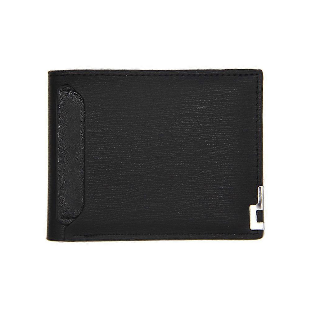 Pocket Wallet For Men Wear-Resistant Pu Leather Wallet Bi-Fold Layer Business Trip Cash Holder Coin Holder Photo Holder 1Set
