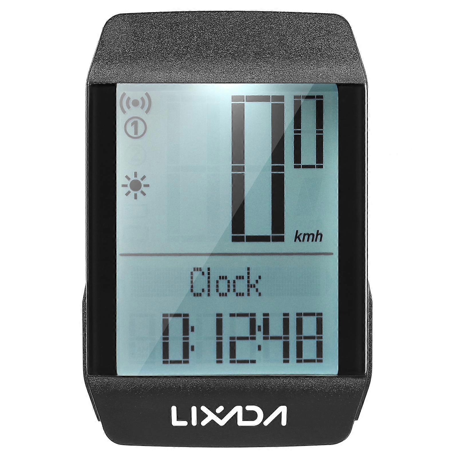 Lixada Wireless Bike Cycle Computer Waterproof Bicycle Speedometer Odometer with 6 Languages LED Backlight