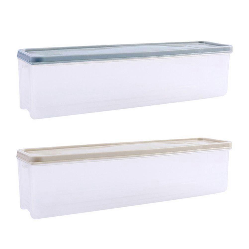 2pcs Plastic Ice Cream Tubs Boxes Dustproof Noodle Boxes Ice Cream Containers
