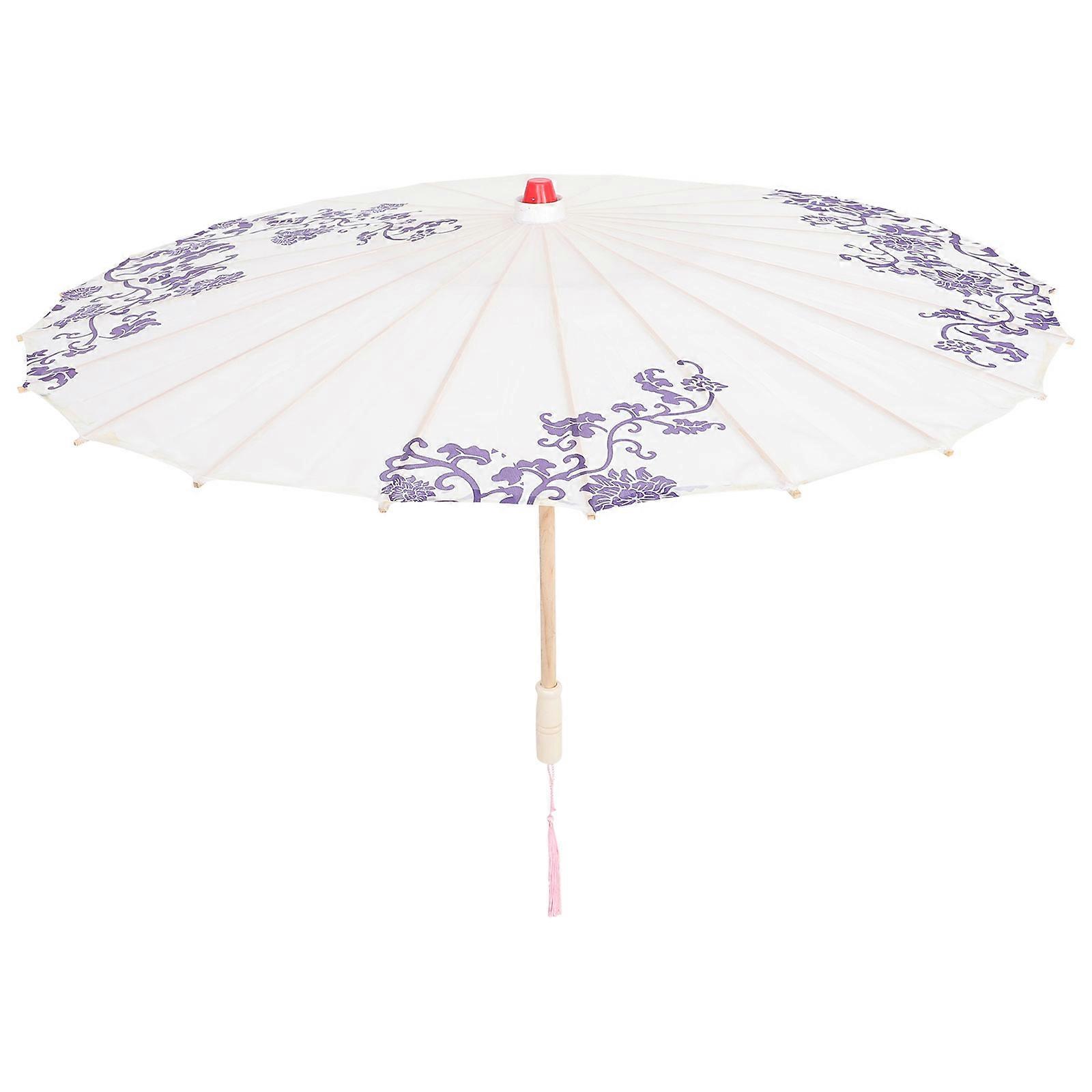 מטריית ריקוד קלאסית אביזרי צילום אמנות סינית אביזרי קוספליי חומר עץ 84x84 ס"מ 1 סט