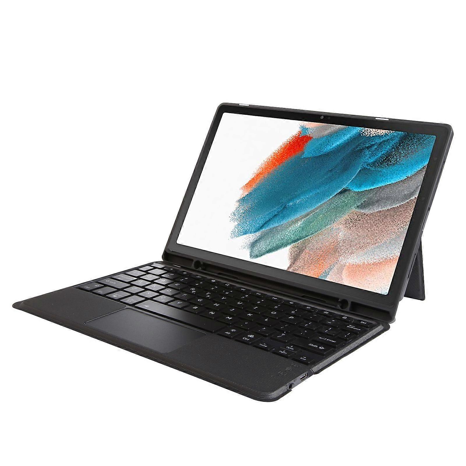 TA08B-AS Pivot Backlight Bluetooth Keyboard Leather Case For Samsung Galaxy Tab A8 10.5/X205/X200