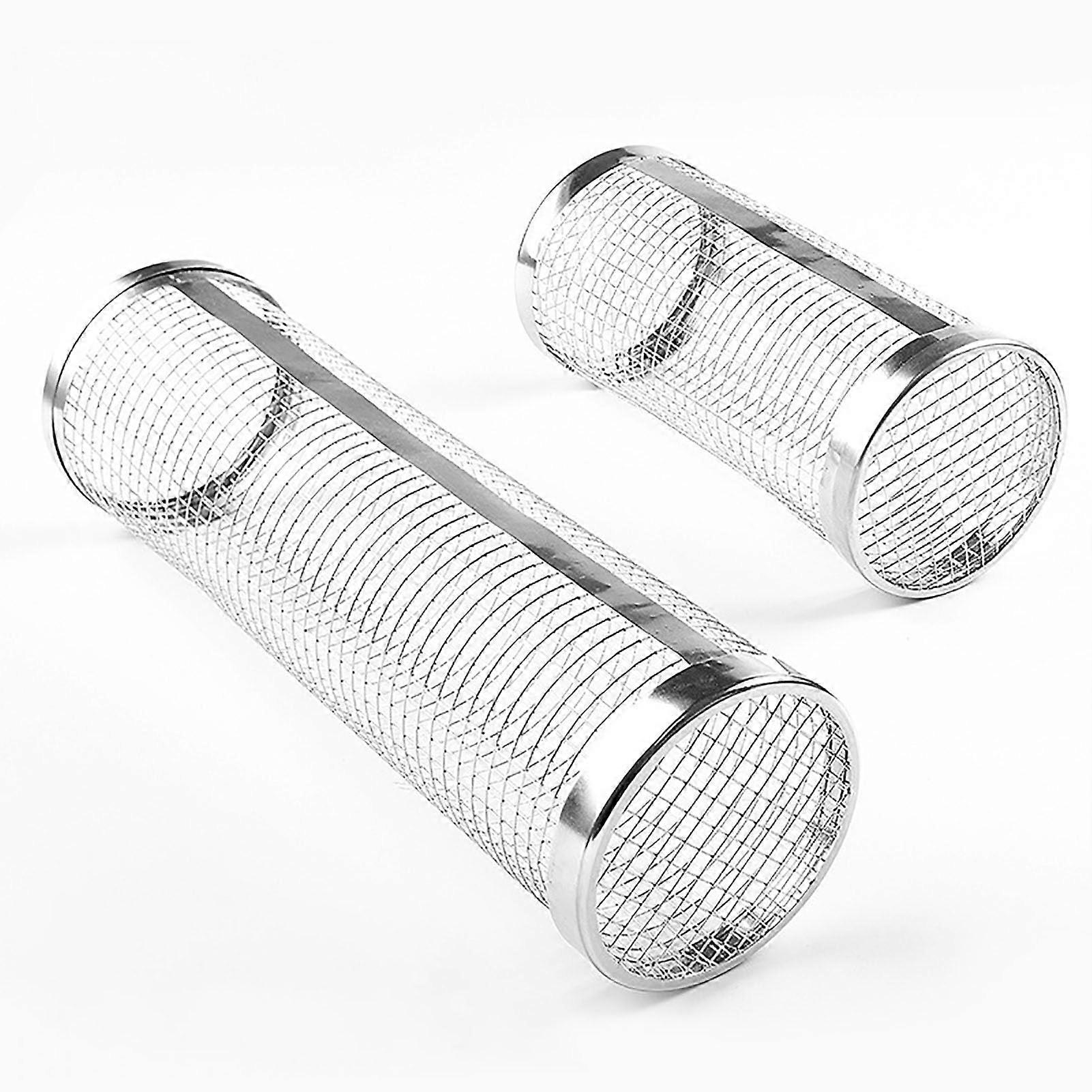 Stainless Steel Rolling Grill Basket With Fork For Camping 3pcs 209.59.5cm
