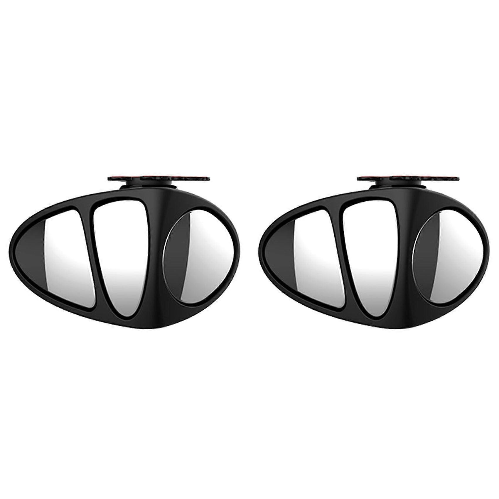 2in1 360degree rotation threesided dead reverse parking auxiliary convex mirror for left