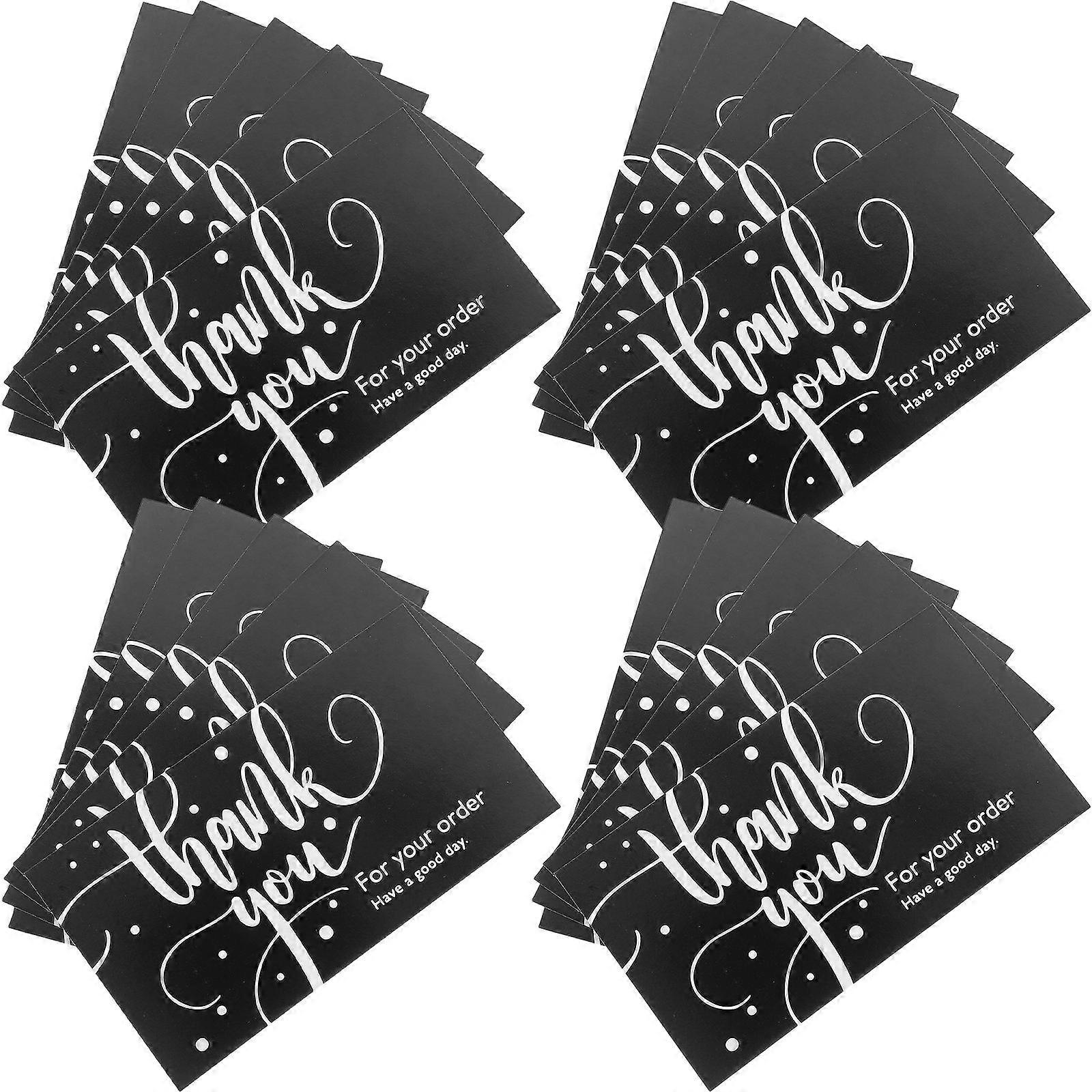 Thank You Sealing Stickers Delicate Label For Envelopes Multi-Colored Rectangular Shape Business Use 100Pcs