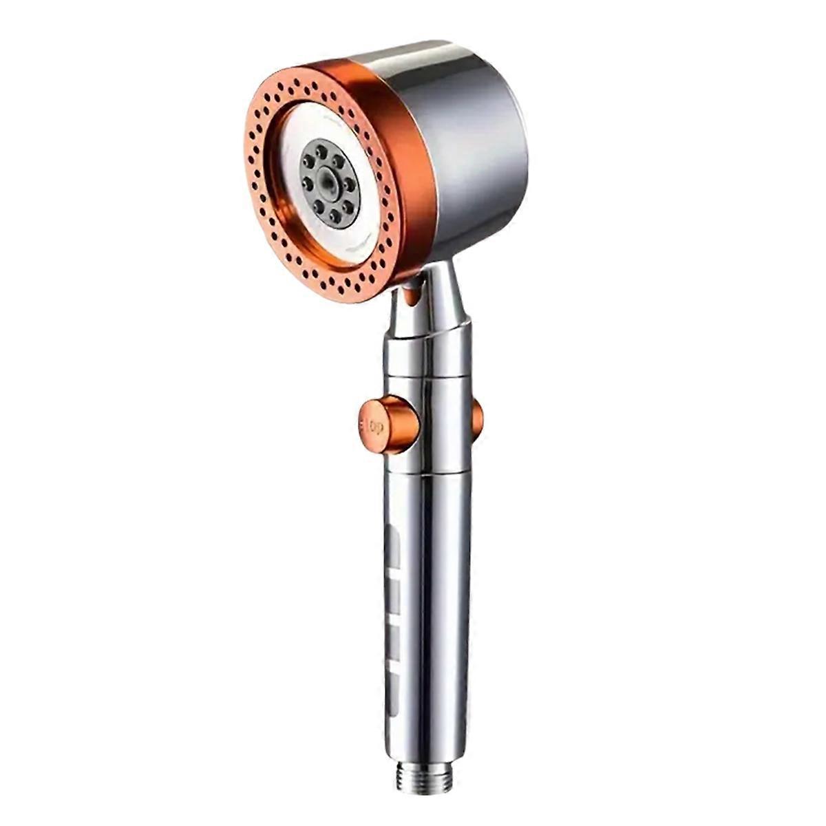 New Strong Pressure Water Saving Filter Shower Head 5 Modes Handheld Shower Head One Button Stop Ba