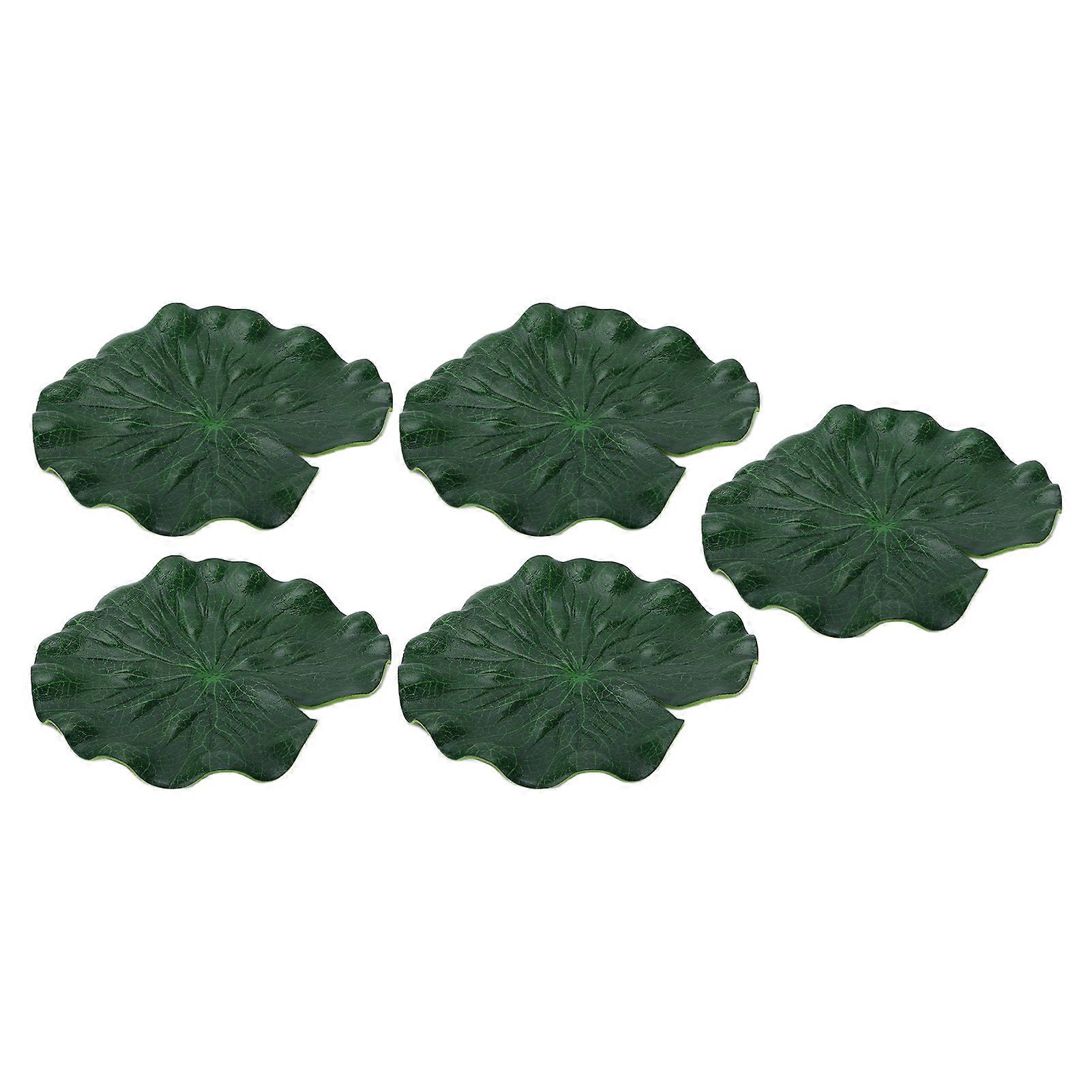 5 Pcs Artificial Simulation Lotus Leaves Floating Landscaping Plants for Dance Props Aquarium DecorationL