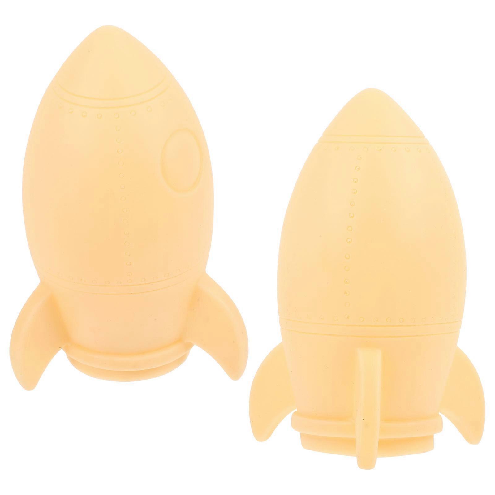 Home Use Lamp Rocket-Shape Night Light Bedtime PVC Powered 2Set