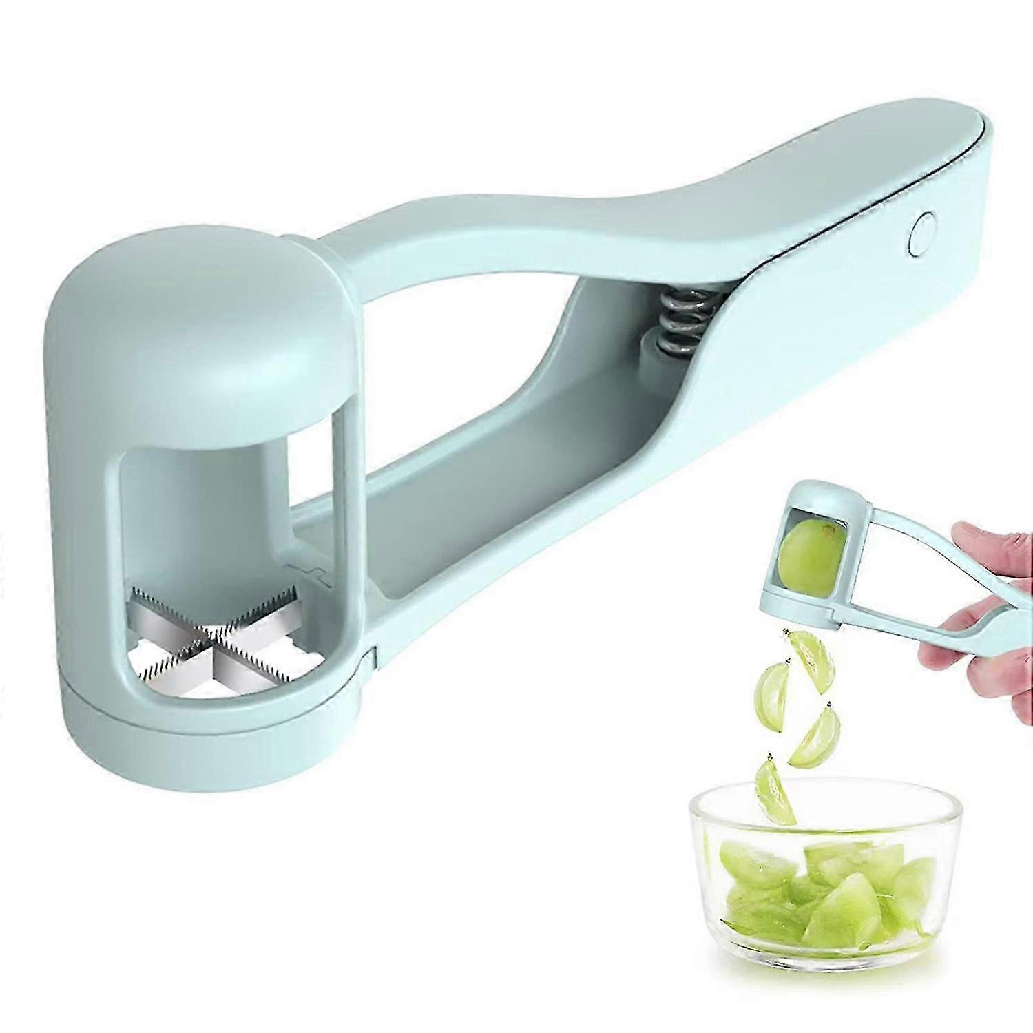 Multi-Function Fruit Cutter Tools for Grapes, Tomatoes, Cherries, and Strawberries in 4 Pieces
