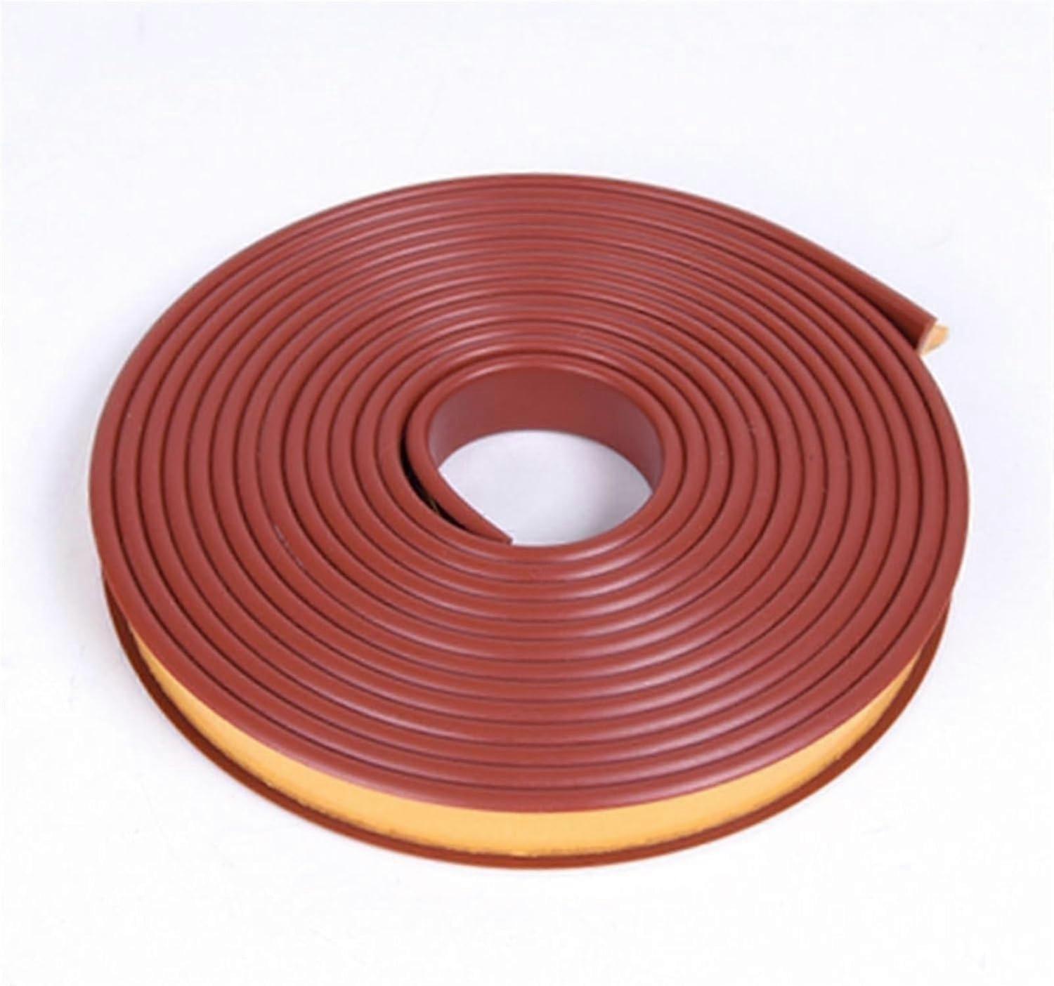 Self-Adhesive Sealing Strip, U-Shape Edge Banding, 16.4ft TPE Furniture Edge Protector, 9mm Brown DIY Furniture Trim