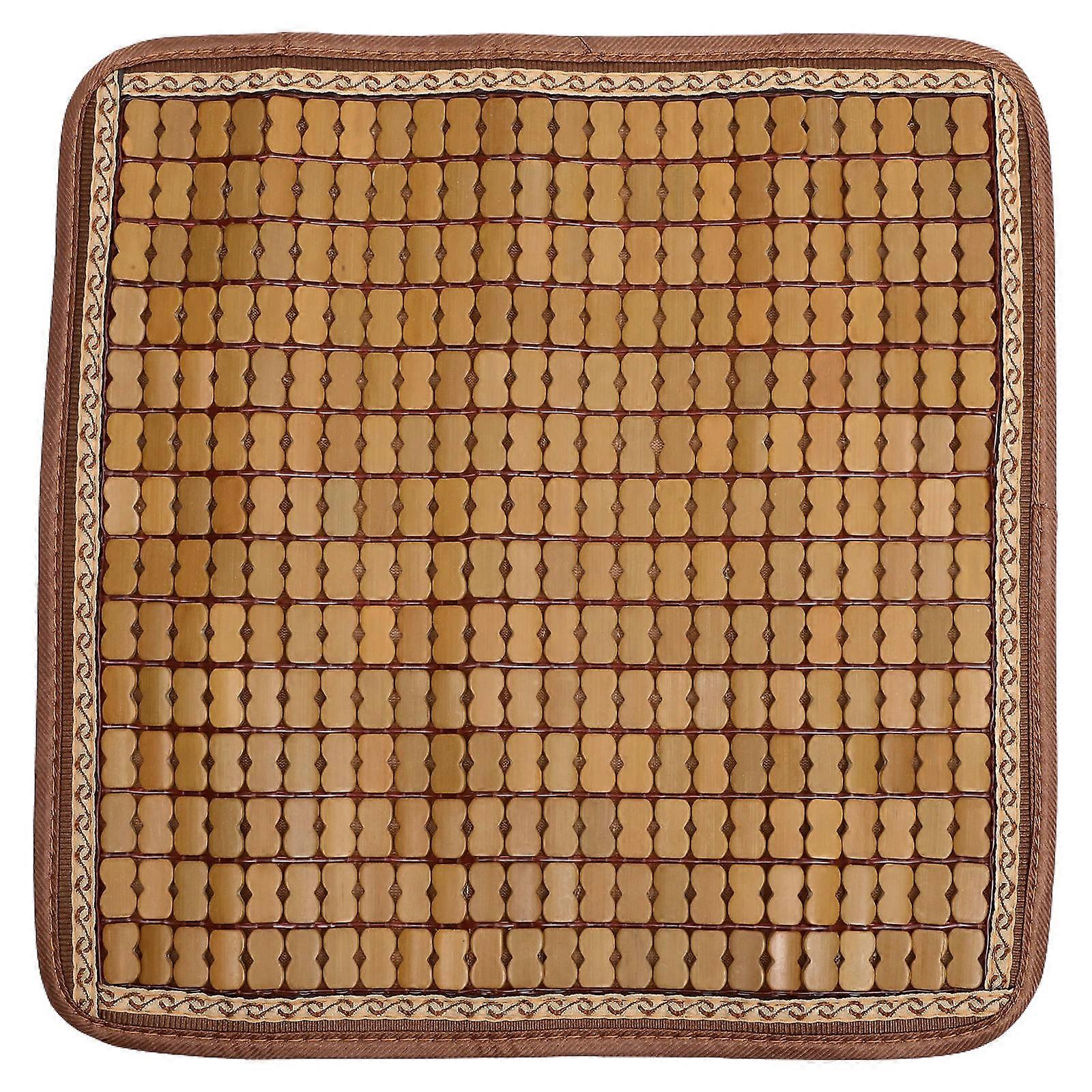 Bamboo Cooling Seat Mat Cushion for Summer Breathable Slip Design for Car, Home, Office Chairs Bamboo Material