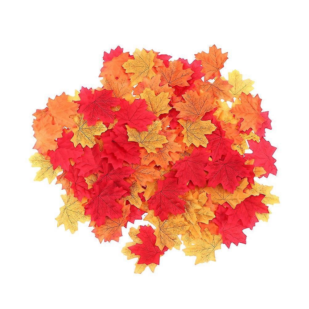 Maple Leaf Artificial Cloth Maple Leaves for Home Decoration 300Pcs