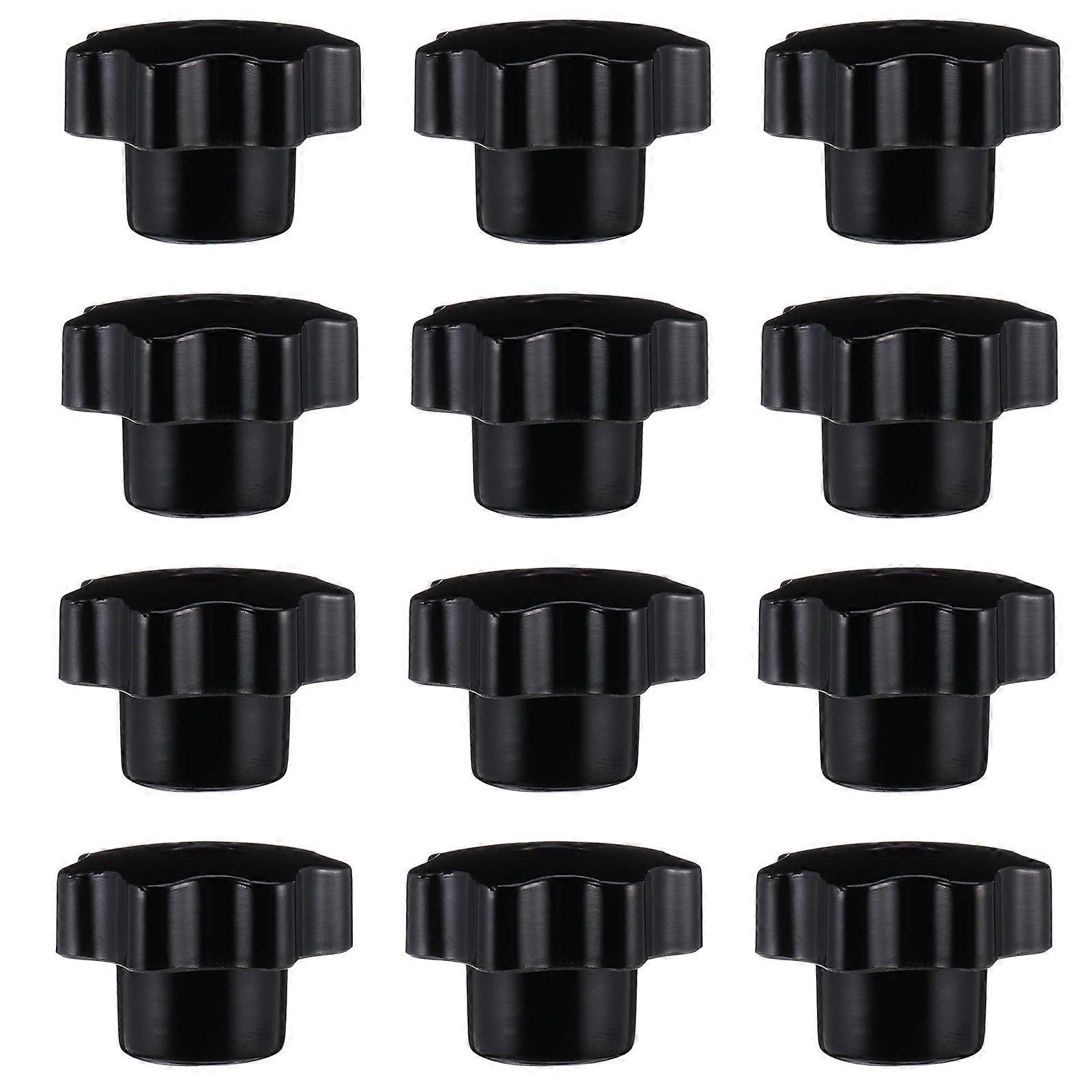 Star Shape Hand Knobs Plastic Material Non-Slips Effect Mechanical Assembly 12Pcs