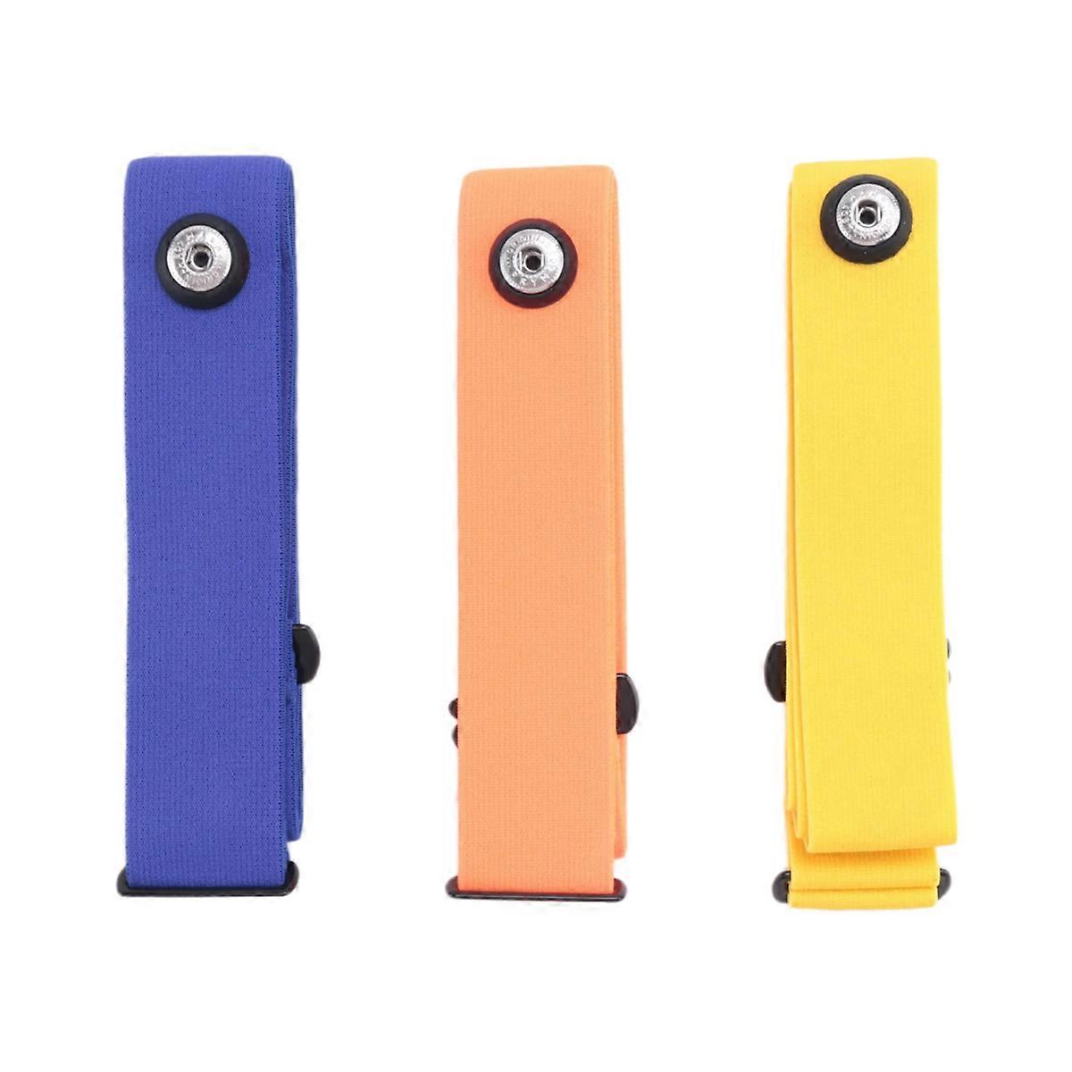 3Pcs for Heart Rate Chest Strap Adjustable Elastic Strap for Sports Wireless Monitor Rate Belt C