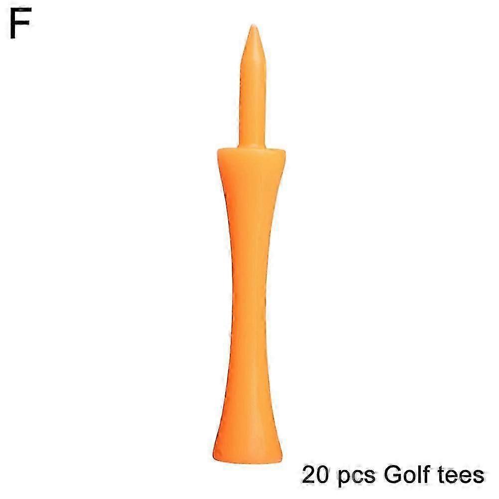 20 Pack Plastic Castle Golf Tees Assorted Colors And Sizes For Driving Range Practice With Durability