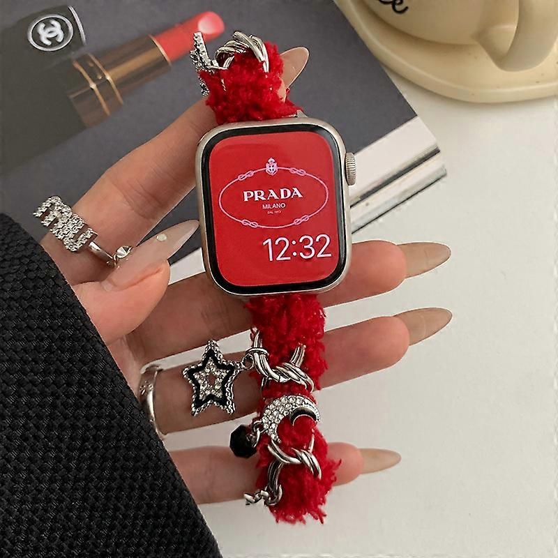 For Apple Watch Series 10 42mm 9 8 7 41mm SE (2023) SE (2022) SE 6 5 4 40mm 3 2 1 38mm Plush Watch B