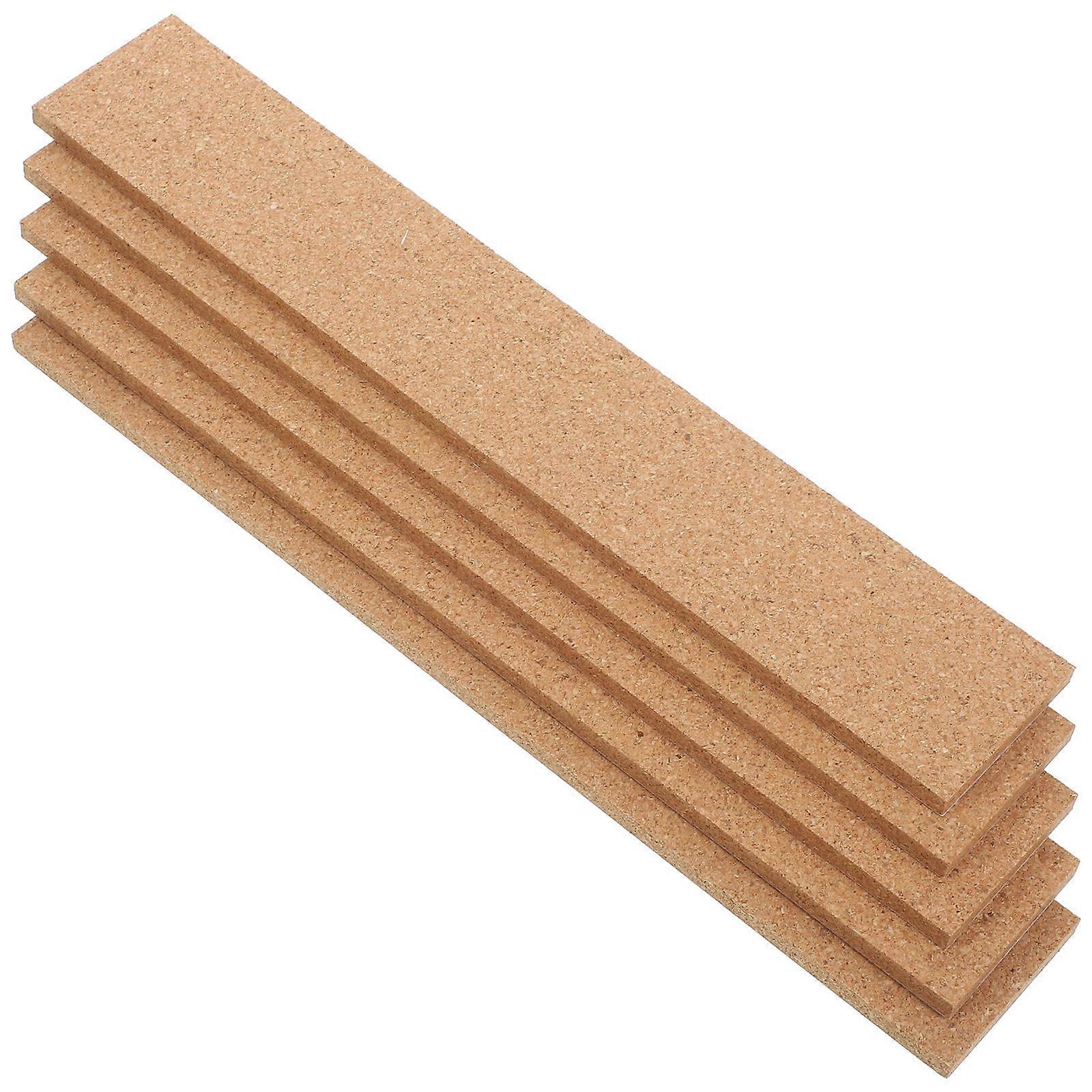 Corkboard Strips for Walls Push Pin Storage Self-Adhesive Cork Sheets Office Use 30.00X5.00X0.60CM 5Pcs