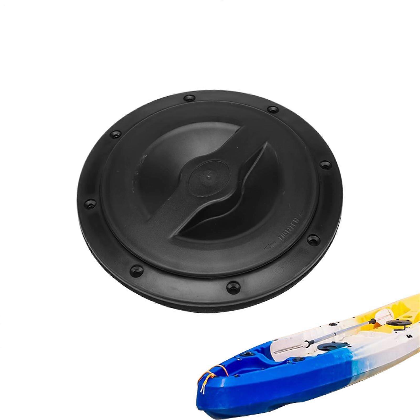 Kayak Hatch Round Inspection Hatch, Waterproof Non-Slip Panel With Storage Bag, For Yacht Kayak And Boat, Black Red S