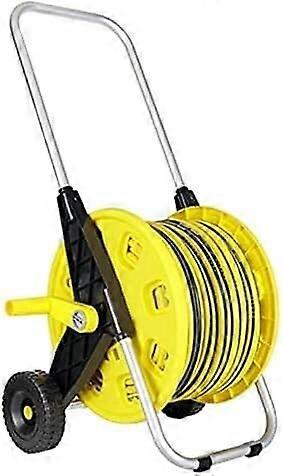 Hose reel cart with 2 wheels for easy mobility, waterproof design prevents tangling, ideal for gardening and irrigation, 80m water hose.