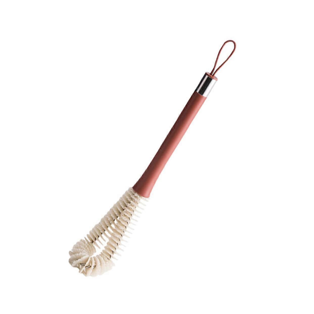 Cup Brush with Handle and Nylon Bristles in Red for Effective Cleaning of Teacups and Bottles 1 Piece
