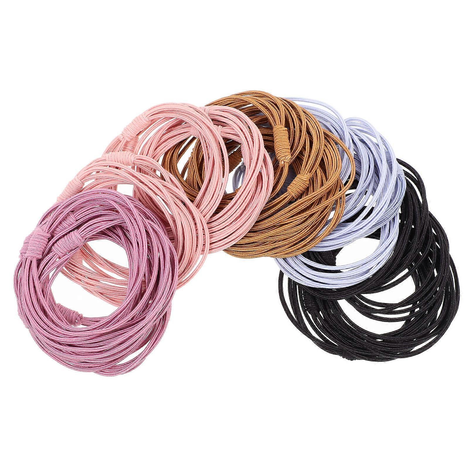 Here's a refined and professional product description based on your input:
**40pcs Elastic Hair Ties Durable Ponytail Holders for Thick Hair,