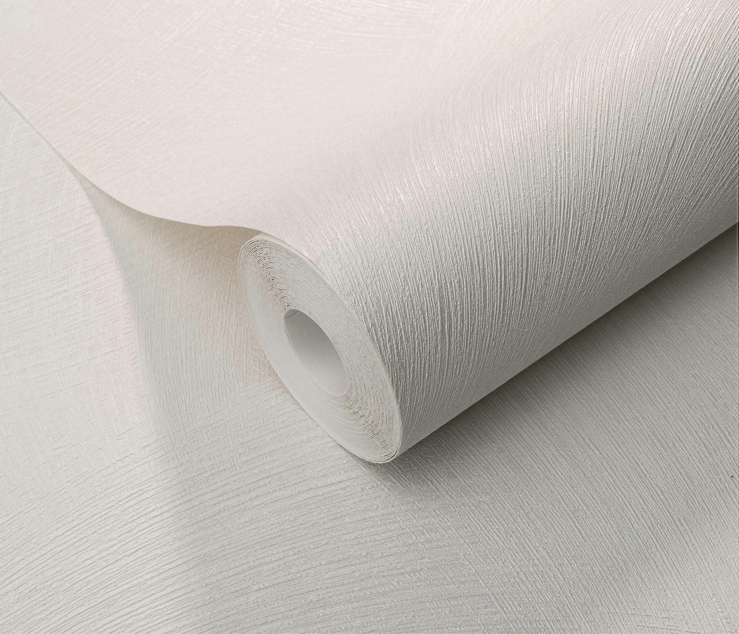 Erismann Spotlight 2 NonWoven Wallpaper Brush Design White Metallic Gloss