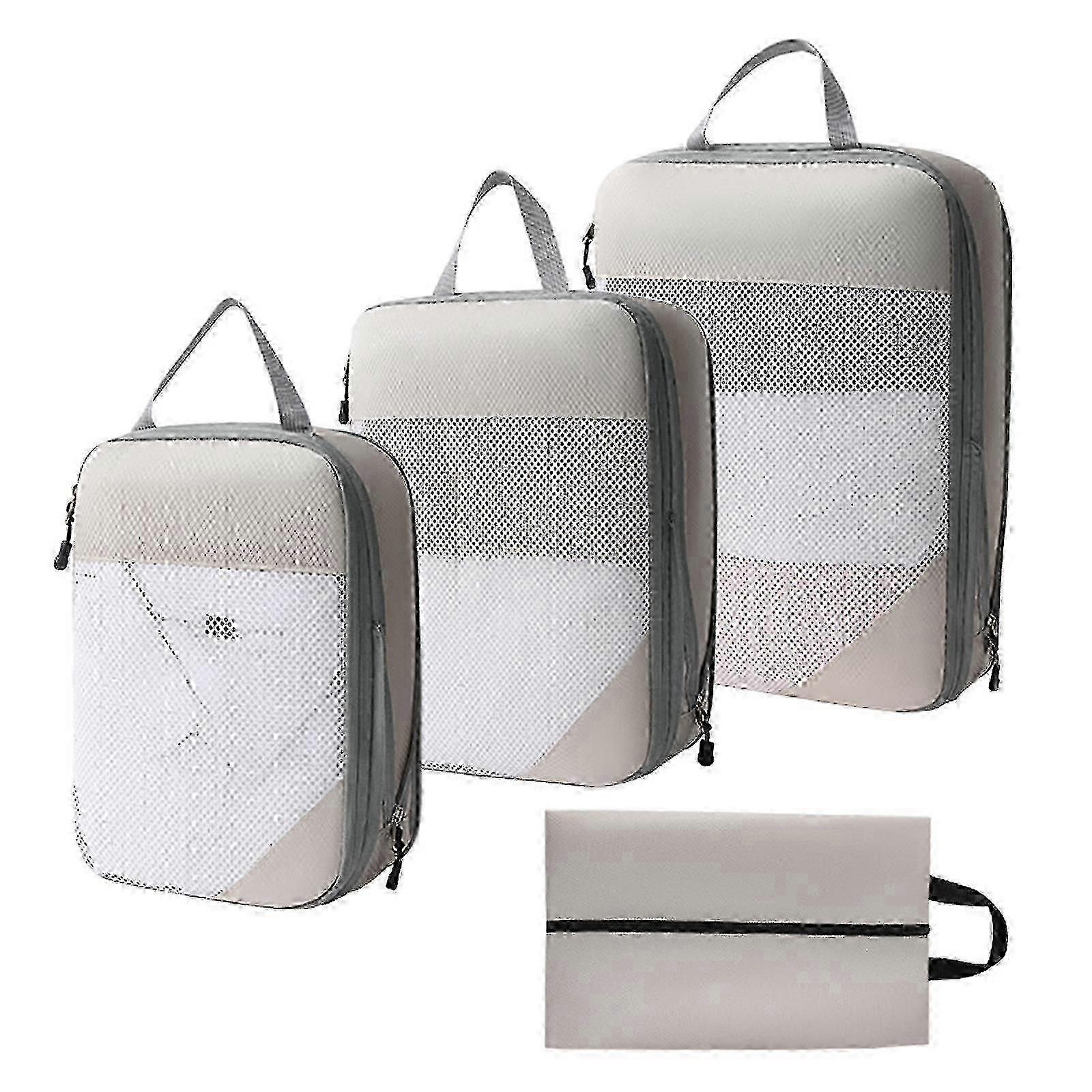 4pcs Compression Packing Cubes For Suitcases, Extensible Compression Cubes Suitcase Organiser,50% Offer