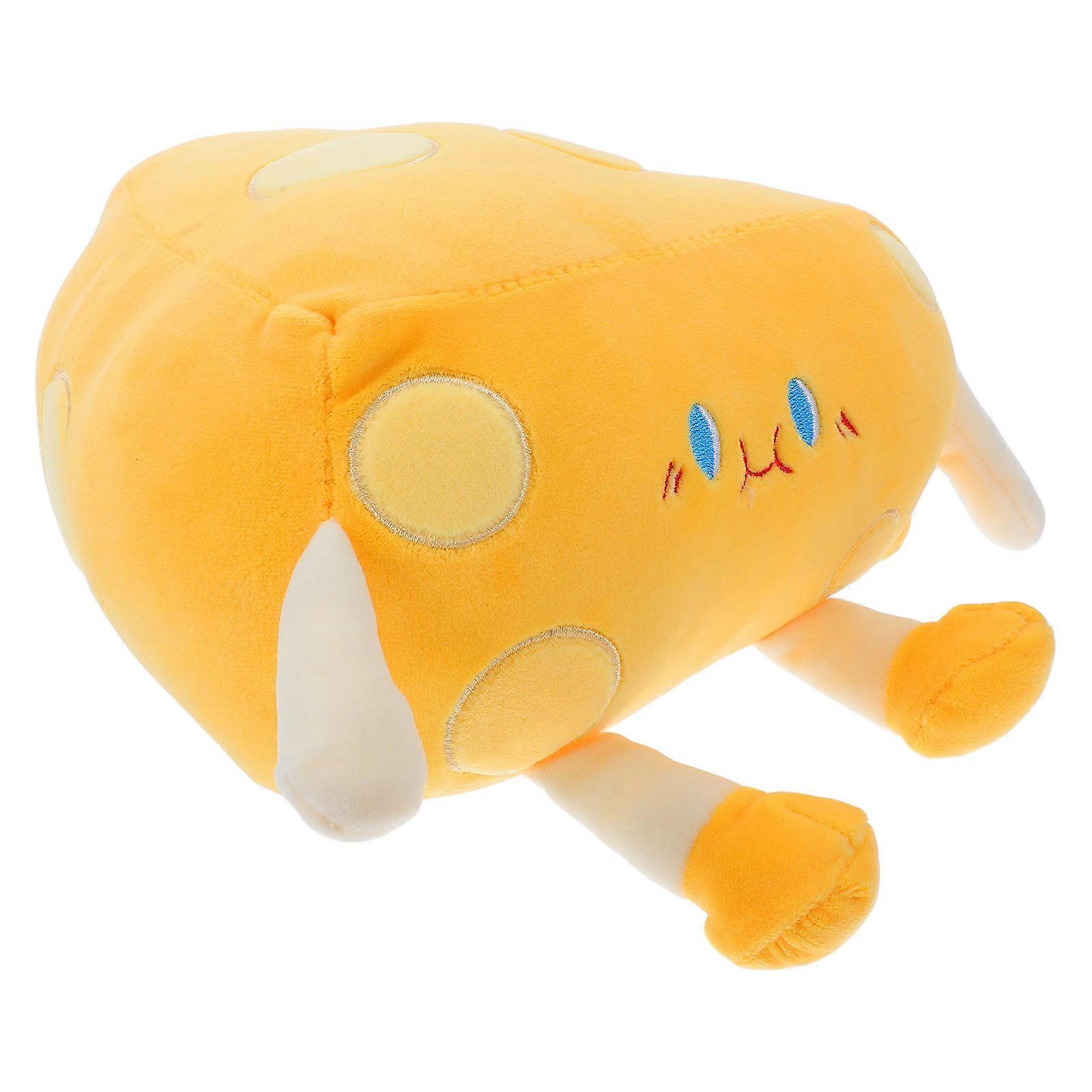 Cheese Shaped Pillow for Decor Soft Plush and PP Cotton Yellow Color for Bedroom Couch