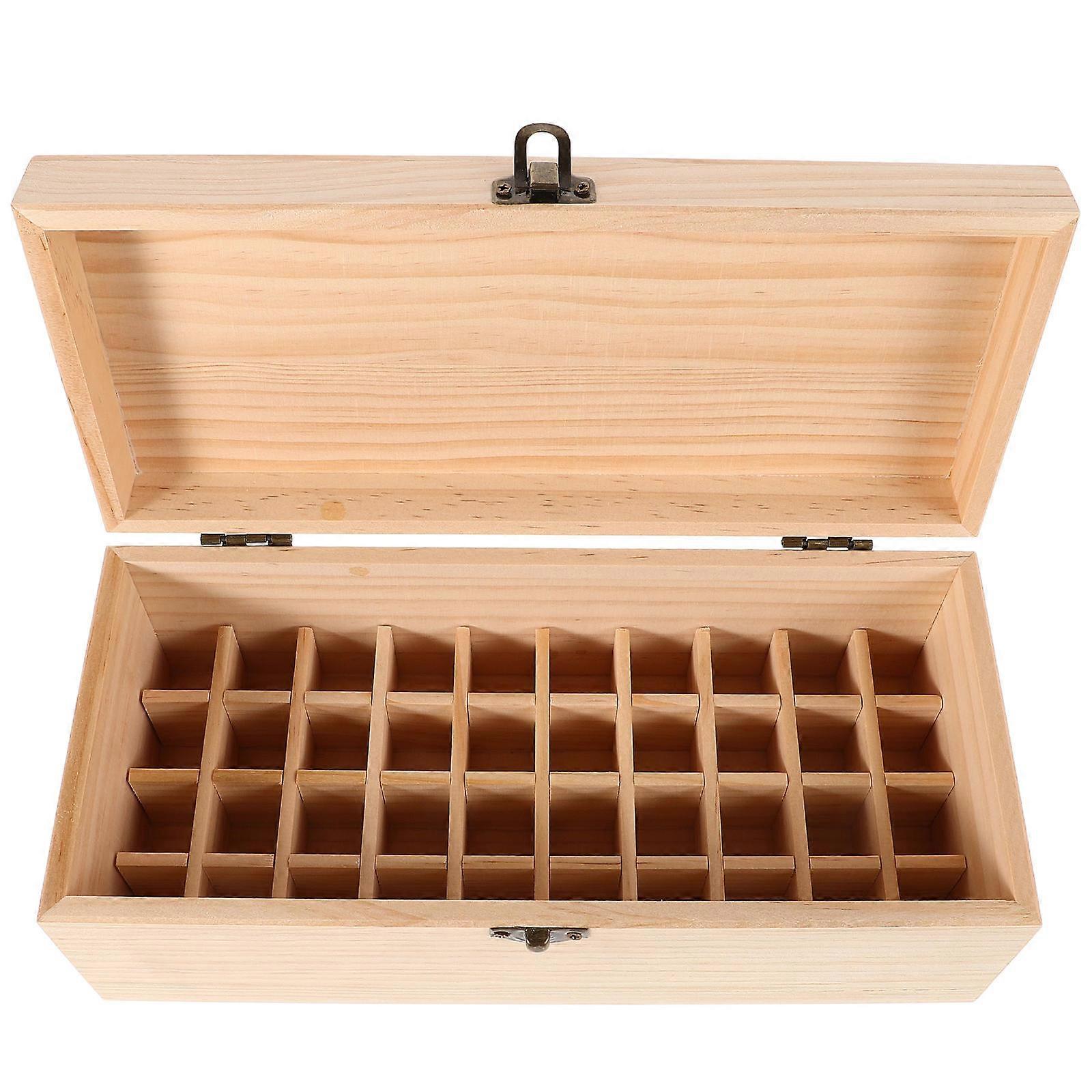 Wooden Tray for Storage with Large Capacity and Elegant Display 40 Grids Multi Color