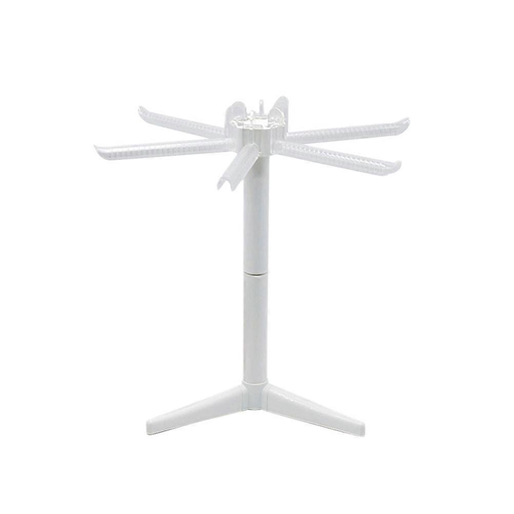 Collapsible Noodle Rack for Drying Pasta with 6 Arms Made of PC Material White Easy Storage 11.8x7.9x4.3in