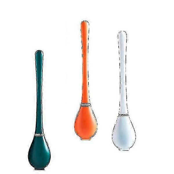 Silicone Toilet Brush and Wall Mounted Toilet Container Set