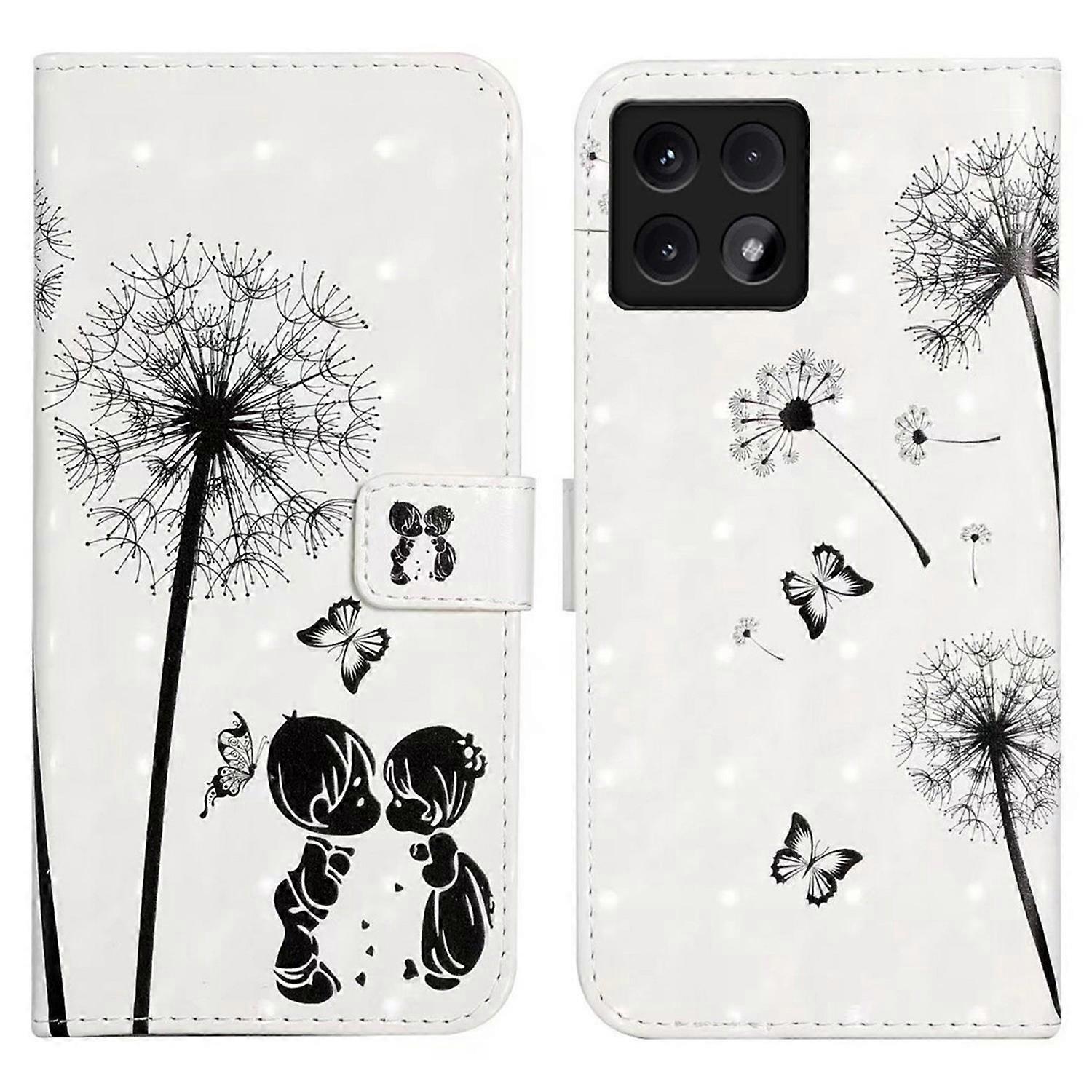 For Xiaomi 14T Case 3D Creative Pattern PU Leather Stand Phone Cover