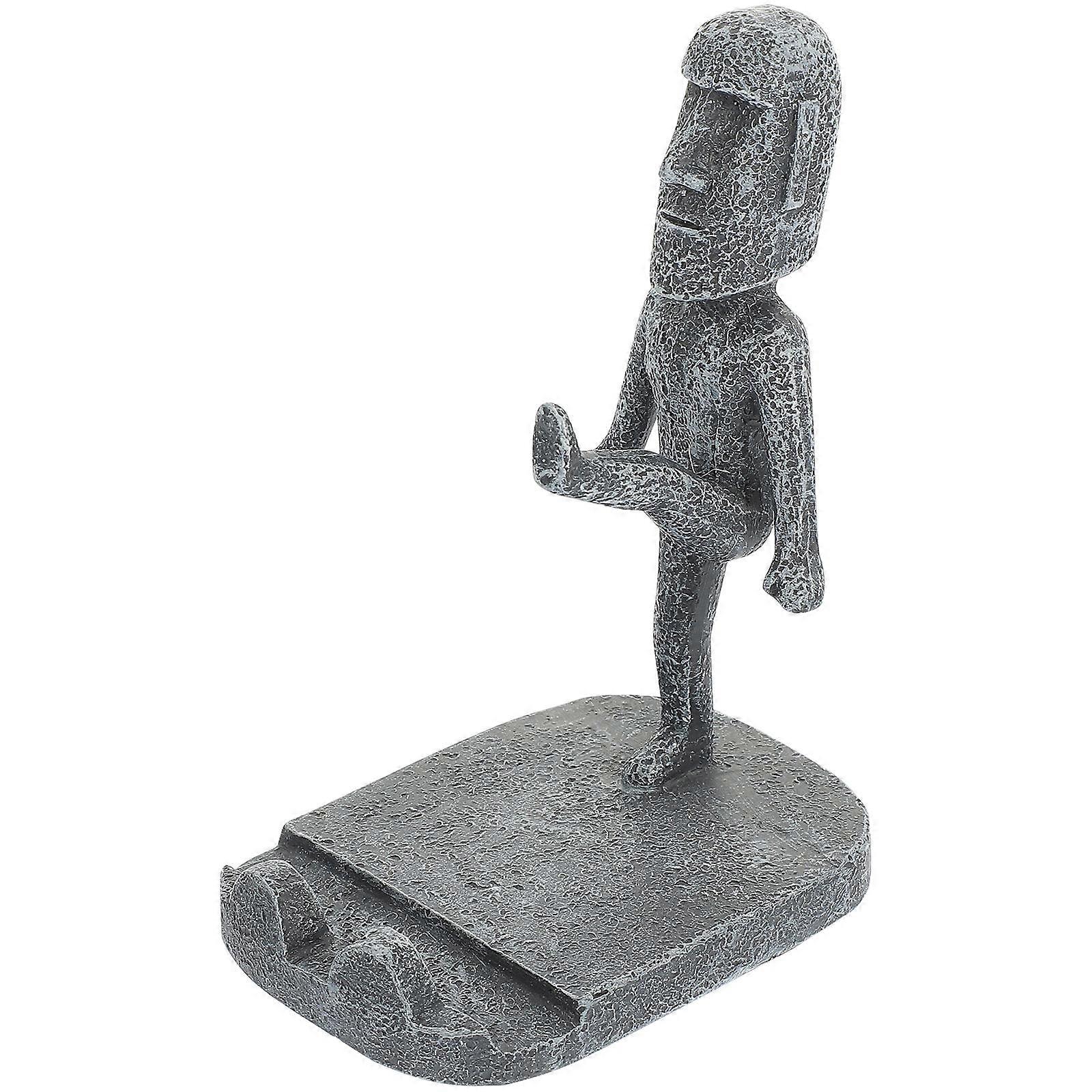 Moai Phone Stand Resin Cellphone Holder 1 Piece Creative Desktop Decoration