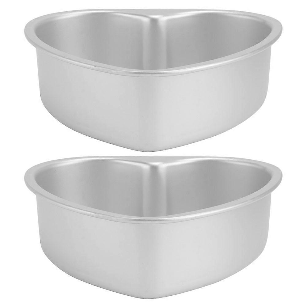 2Pcs Heart Cake Pans Biscuit Baking Tool Metal Baking Mold for Craft
