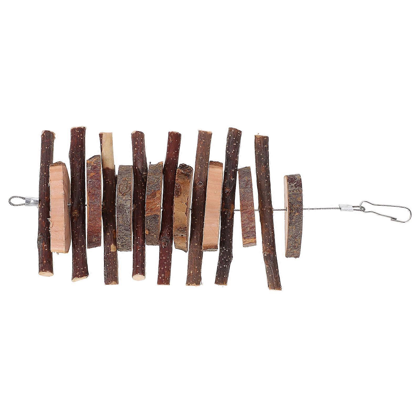 Wooden Chew Toy for Small Pets Light Brown Promotes Healthy Growth and Reduces Loneliness 3.5 x 2.5 inches