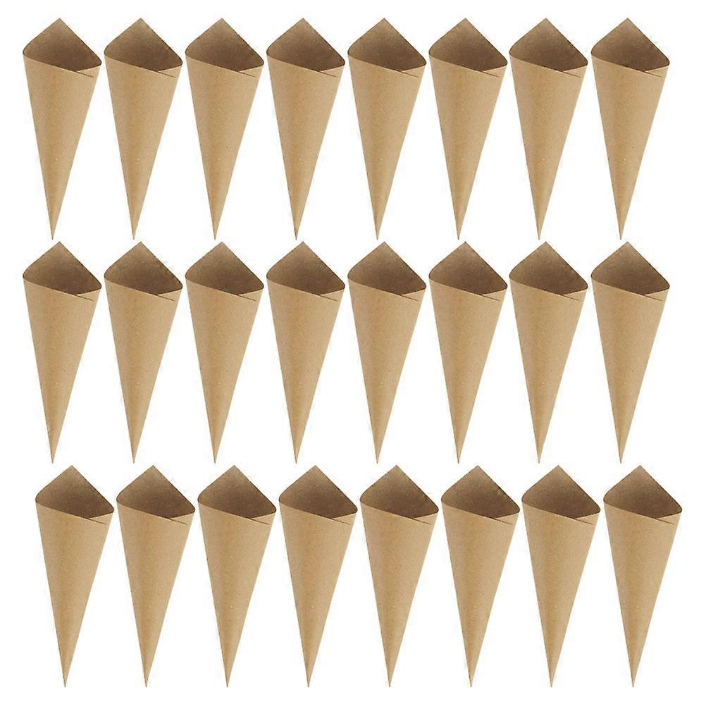 Elegant Light Yellow Paper Cones for Home Decor with Spacious Storage 90pcs