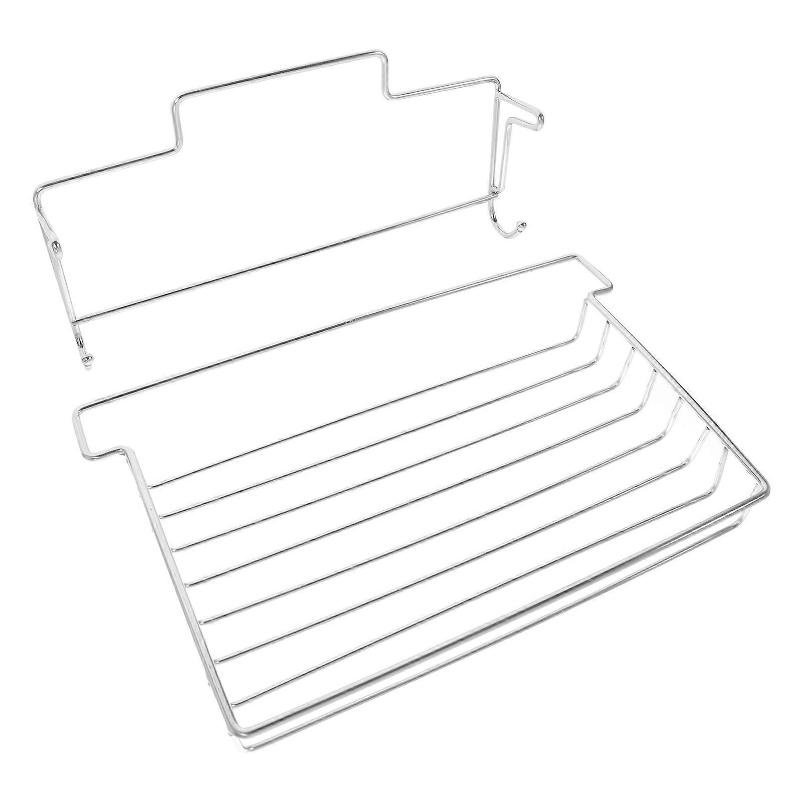 Wall Mounted Storage Rack Folding Stainless Steel Drain Shelf for Bathroom